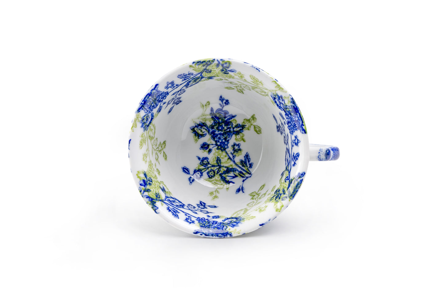Blue Botanical Garden Three-Foot Fine Porcelain Cup