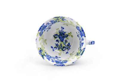 Blue Botanical Garden Three-Foot Fine Porcelain Cup