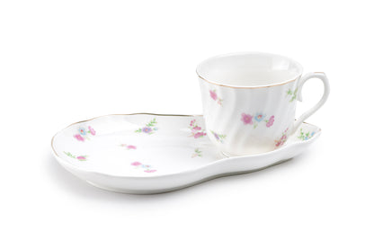 Petite Wildflowers Fine Porcelain Tea Snack Set