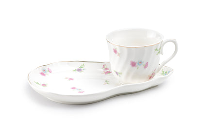 Petite Wildflowers Fine Porcelain Tea Snack Set