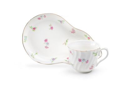 Petite Wildflowers Fine Porcelain Tea Snack Set