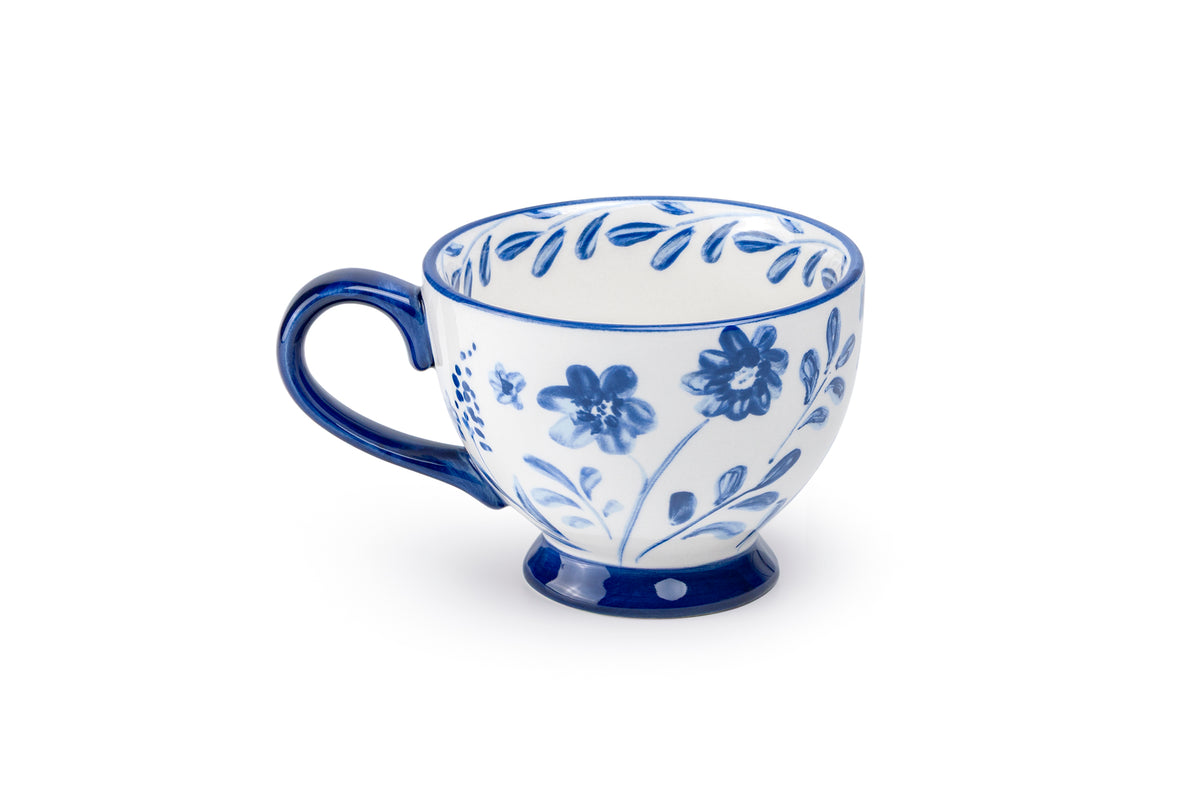 Blue Wildflower Latte Mug