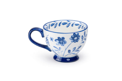 Blue Wildflower Latte Mug