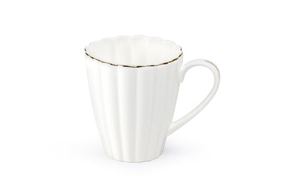 White Gold Shell Fine Porcelain Mug