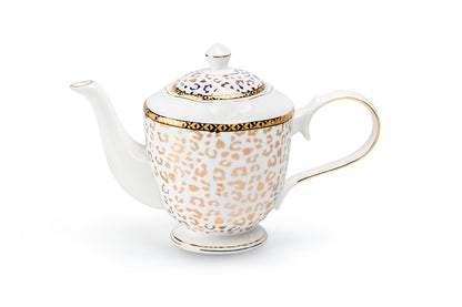 Golden Leopard Fine Porcelain Teapot