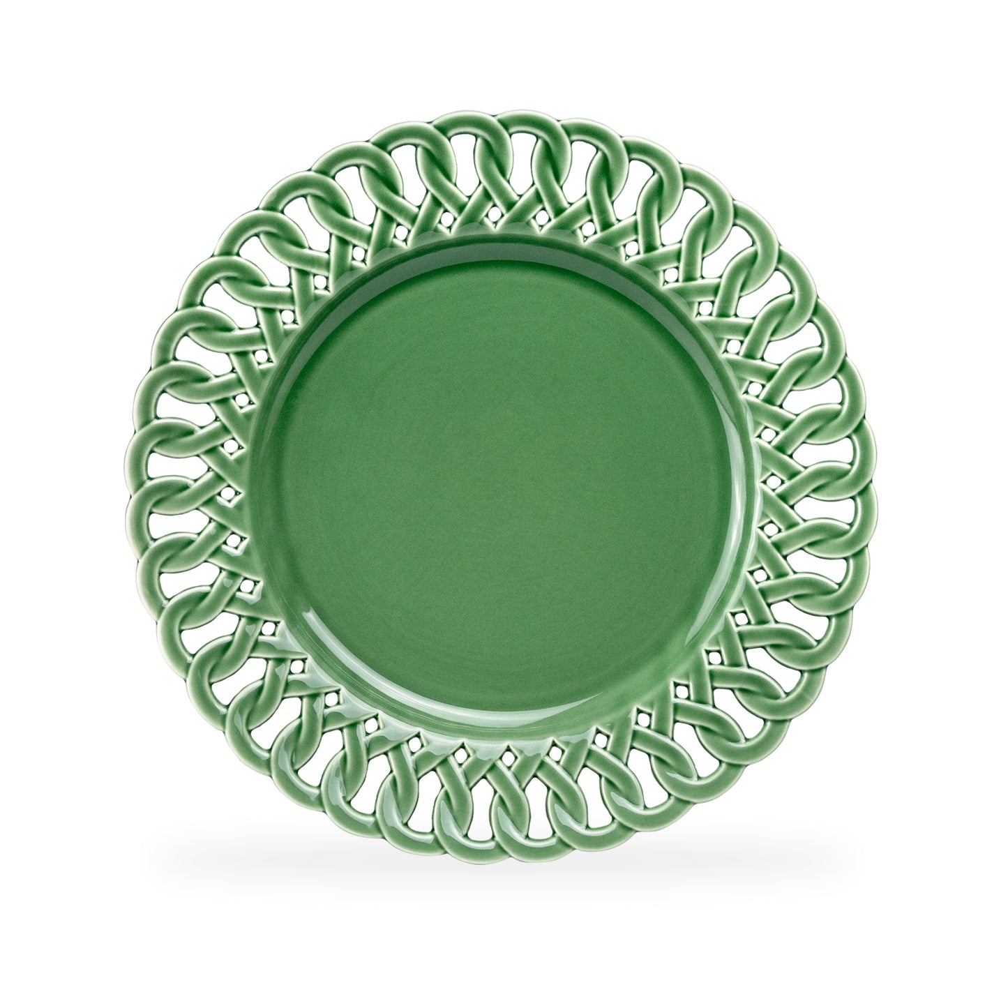 Green Heirloom Fine Porcelain Dinner Plate - 11.15"