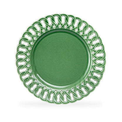 Green Heirloom Fine Porcelain Dinner Plate - 11.15"