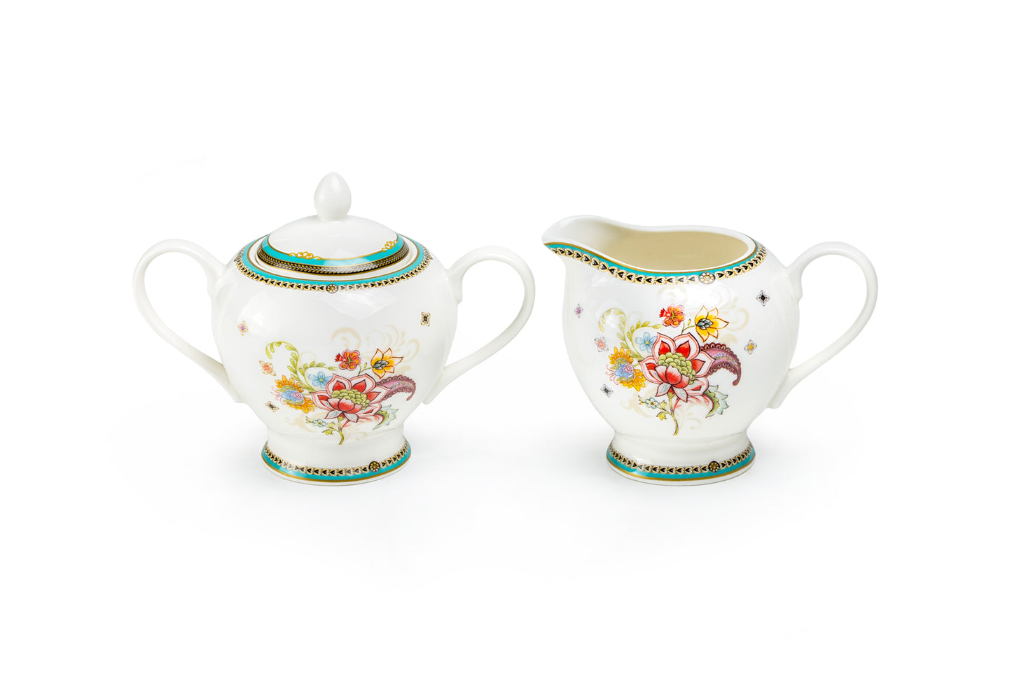 Emperor's Garden Fine Porcelain Sugar & Creamer Set