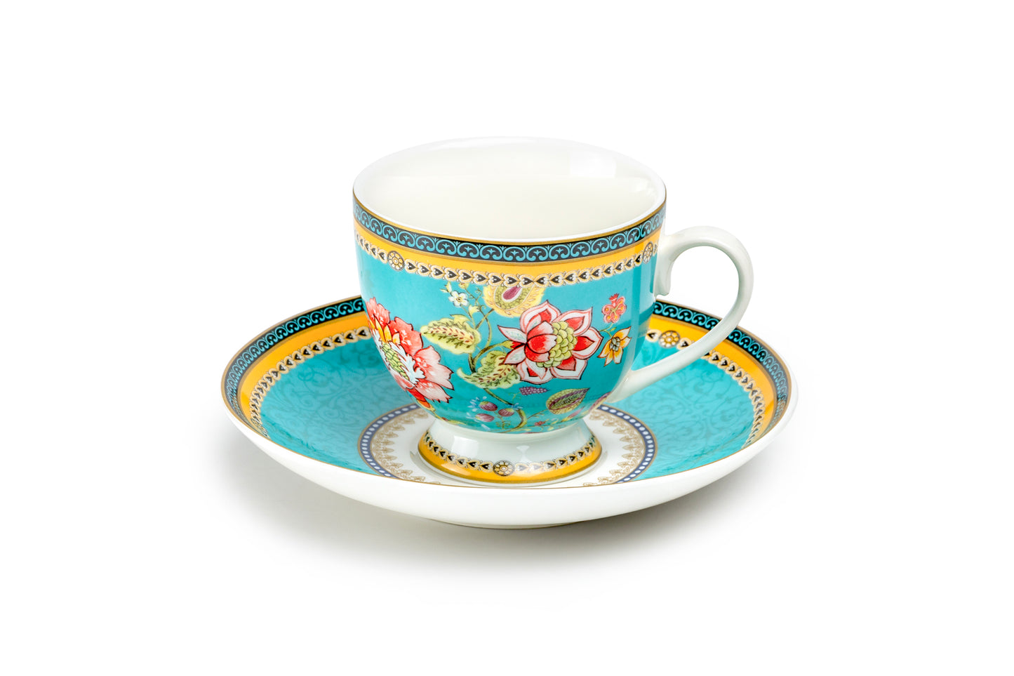 Emperor's Garden Fine Porcelain Tea Cup and Saucer