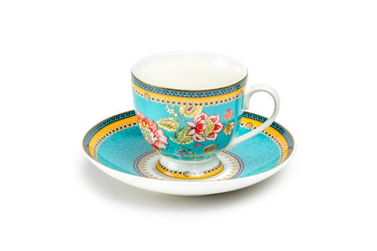 Emperor's Garden Fine Porcelain Tea Cup and Saucer