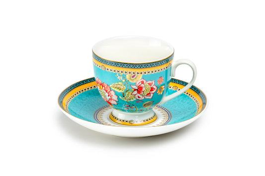 Emperor's Garden Fine Porcelain Tea Cup and Saucer
