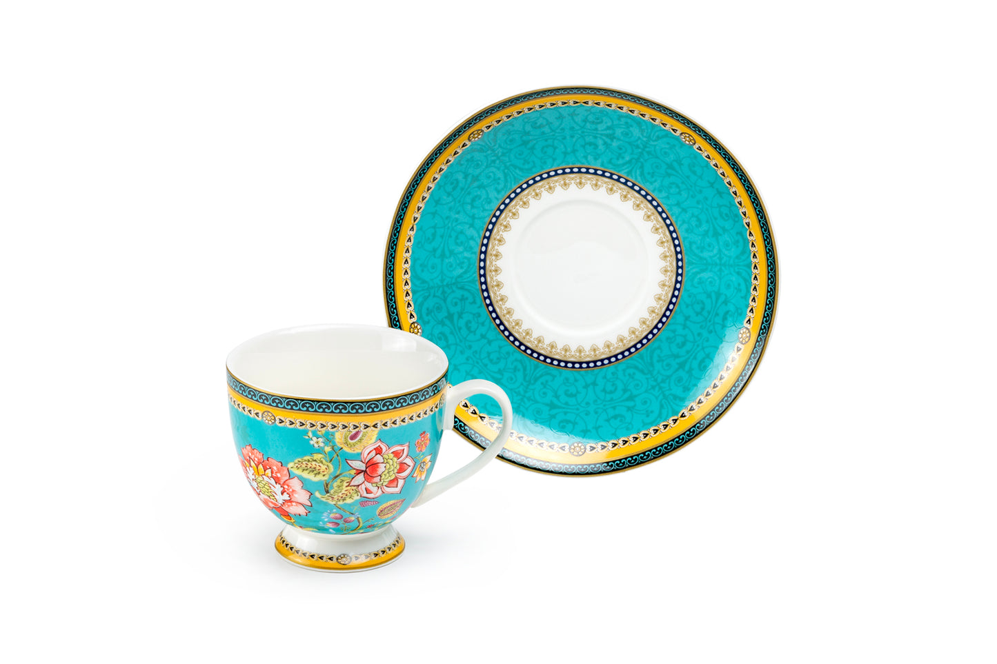 Emperor's Garden Fine Porcelain Tea Cup and Saucer