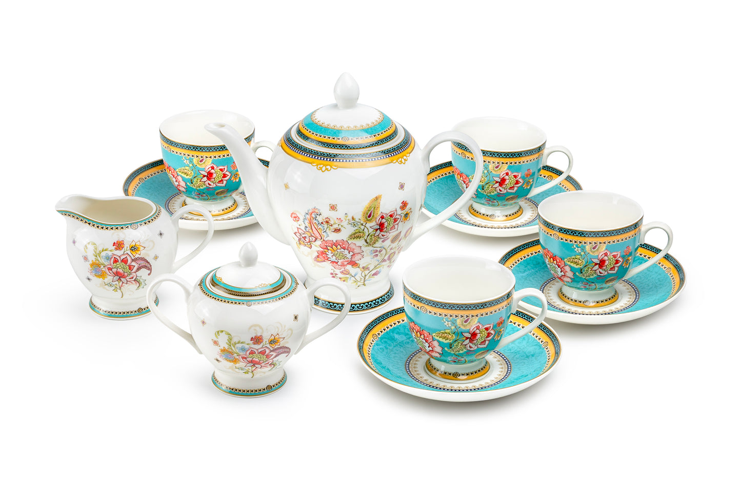 Emperor's Garden Fine Porcelain Tea Set