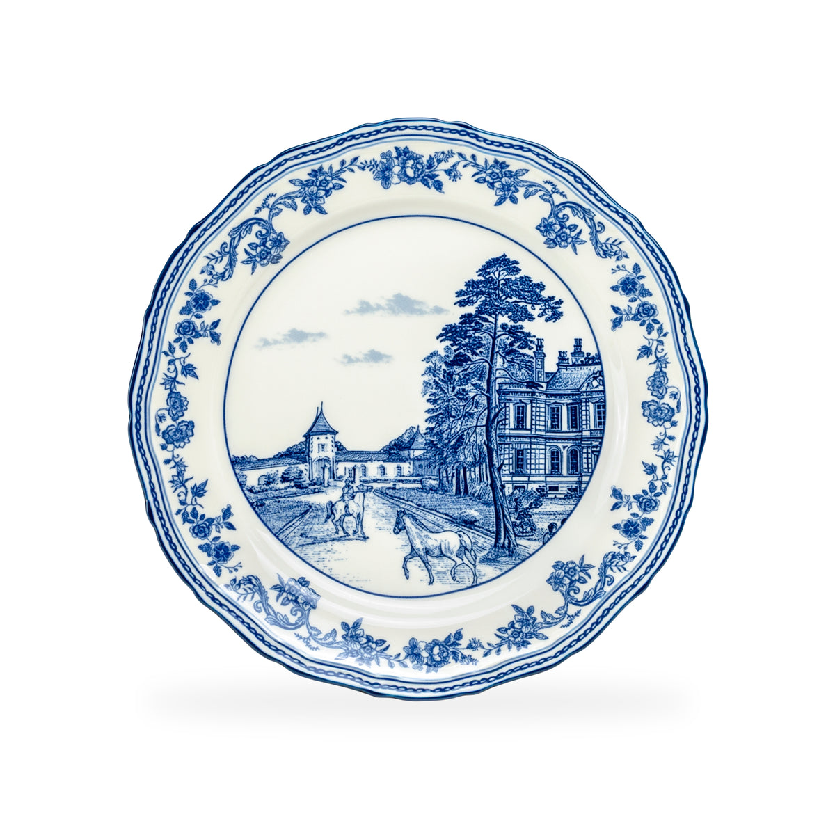 Blue Heritage Toile Fine Porcelain Dessert Plate
