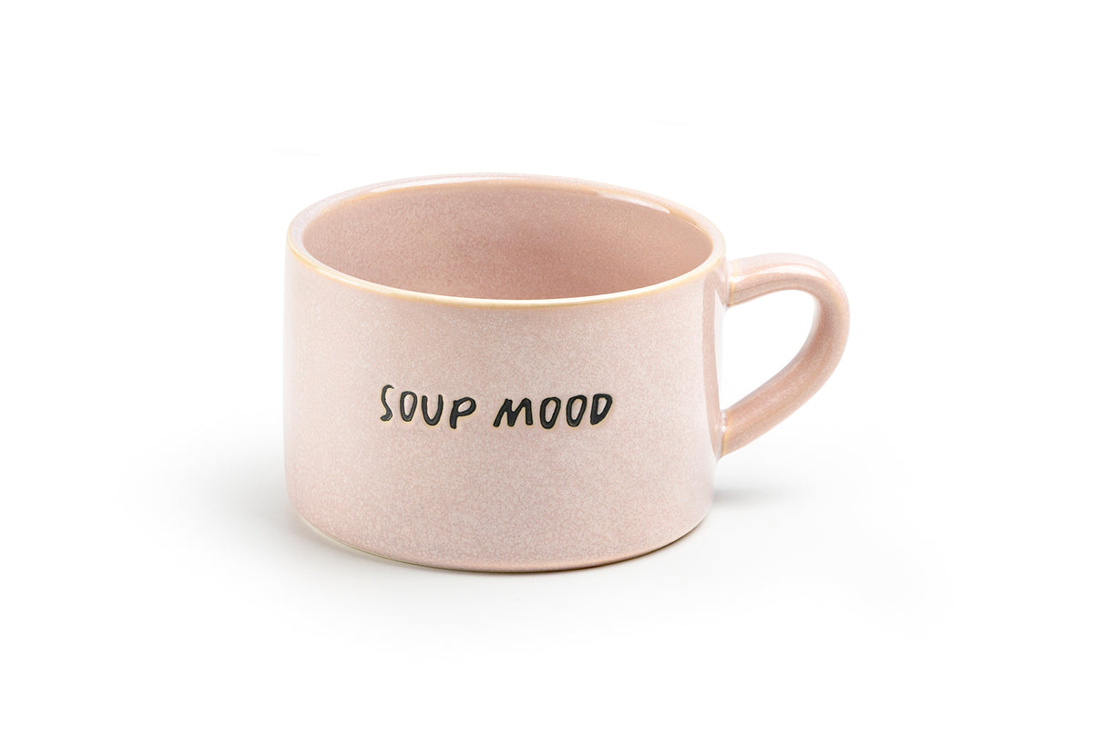 Soup Mood Pink Soup Bowl with Handle