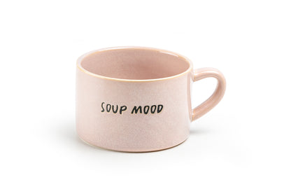 Soup Mood Pink Soup Bowl with Handle