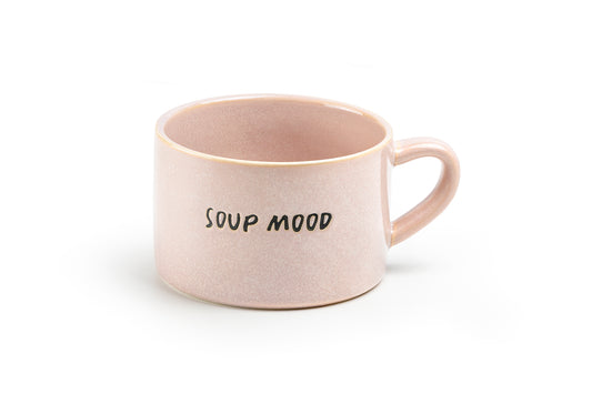 Soup Mood Pink Soup Bowl with Handle