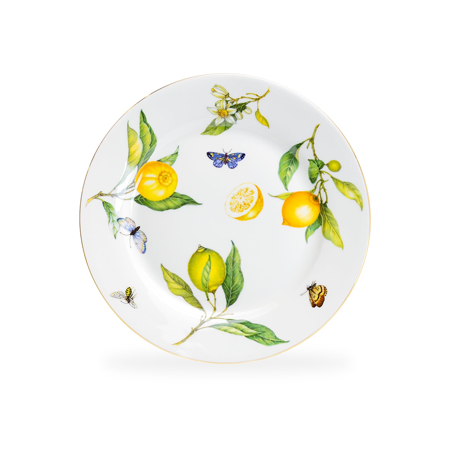 Lemon Bee Fine Porcelain Tea Cup and Saucer