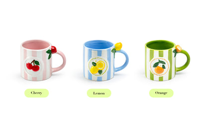 Cherry Pink Stripe Mug