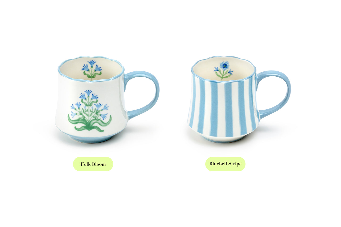 Blue Folk Bloom Mug