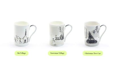 Christmas Tree Car Bone China Mug