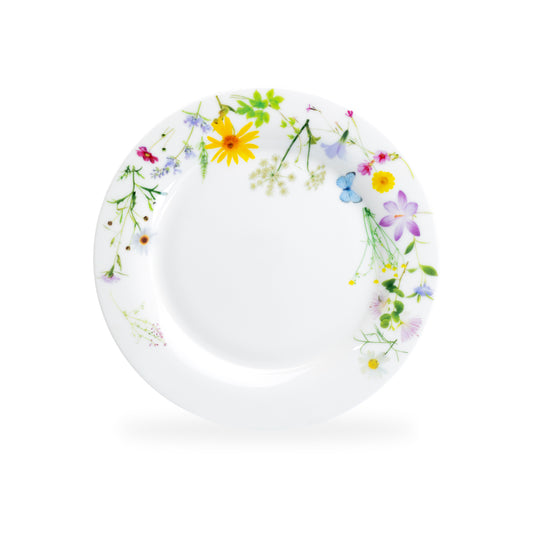 Summer Meadow White Bone China Dessert Plate