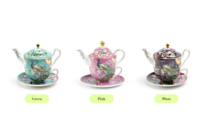 Peacock Lotus Garden Green Tea For One Set