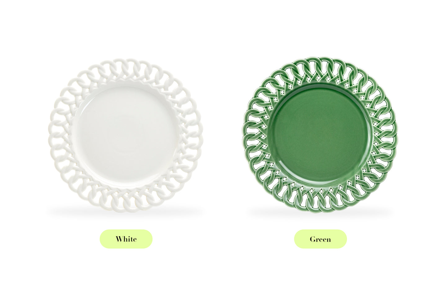 Green Heirloom Fine Porcelain Dinner Plate - 11.15"